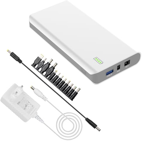 Talentcell NB7101 Lithium Ion Battery Pack Rechargeable 17500mAh 64.75Wh Li-ion Power Bank with DC 24/19/5V Output for Laptop, Notebook, Smartphone, Camera and More