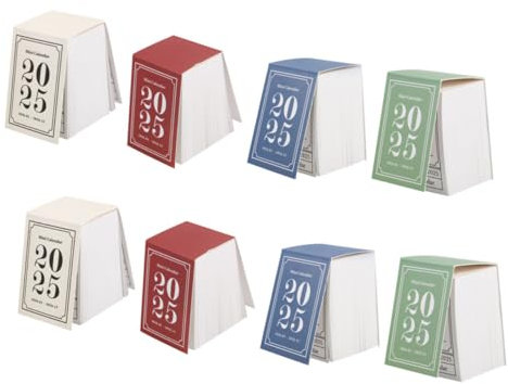 Operitacx 8stücke Mini-abreißkalender für Schreibtisch Leere Kalenderblätter Kompakt Tinteinfest Tägliche Organisation Persönlicher Kalender Tischkalender Vintage Mini-klappkalender