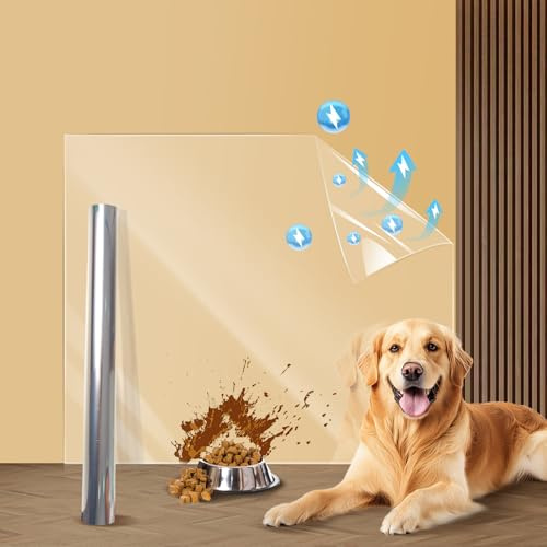 Clear Contact Paper,Transparent Electrostatic Absorption Protective Film, Wallpaper Peel and Stick for Kitchen Wall Furniture Can Chair,Cat,Dog (17.7inx118in)