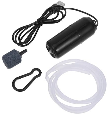 ibasenice Aquarien Luftpumpe Mit Usb-anschluss Tragbare Luftpumpe Für Aquarien Inklusive Luftschlauchstein Aus Hochwertigem Kunststoff Gefertigt Geeignet Für Innen-aquarien Und Fischbecken