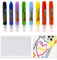 Nurila Window Color Lot de 8 peintures de fenêtre pour enfants, 80 ml, avec film A4, pour images créatives de fenêtre et loisirs créatifs, à base d'eau pour surfaces lisses comme le verre, les miroirs