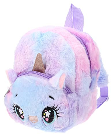 BESPORTBLE Rucksack Glattem Plüsch Niedlicher Violetter für Kinder Einhorn Vielseitigem mit Großer Kapazität Design Reißverschluss und für Schule und Freizeit