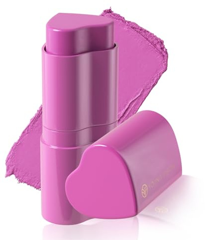 Fards À Joues Contour de Joues en Forme de Cœur | Crème Blush 2-en-1 pour les Yeux Pour le de Beauté des Lèvres des Yeux des Joues et du Visage avec un Aspect Naturel pour