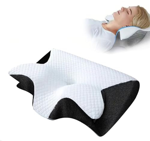 bergxperten feelAmaze - Ergonomisches Schlafkissen Orthopädisches Nackenkissen aus Memory Foam für besseren Schlaf – Ergonomisches Kopfkissen gegen Nackenschmerzen für Rücken- und Seitenschläfer