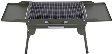 MEIZHITU Holzkohlegrill Camping Tragbares Faltbare Holzkohlegrillgrill Edelstahl Im Freien Camping Grill for Gartencampinggrill Für Garten Picknick