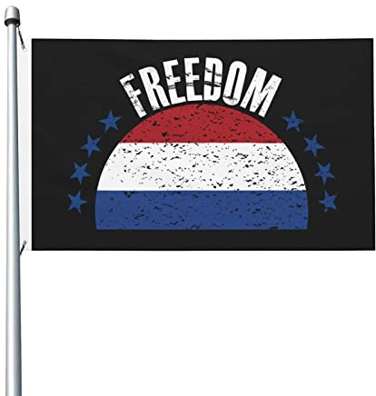 Bandera De Jardín Holanda Y La Libertad Impermeable Bandera Doble Cara Estandarte Para Calle Interior Hogar 3X5 Ft