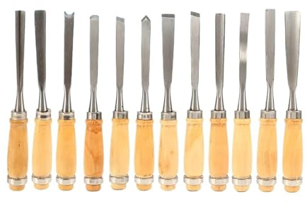 Set Di Scalpelli A Mano for Intaglio Del Legno Da 12 Pezzi for Sgorbie for Tornio for La Lavorazione