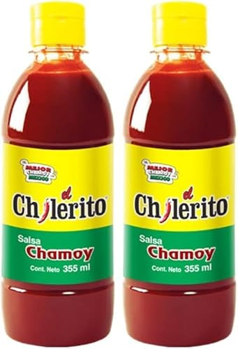 Salsa Chamoy El Chilerito de 355 ml | Pack de 2 unidades | Ideal para acompañar tapas, frutas, dulces, bebidas y coctelería