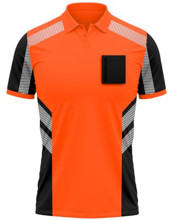 TORO ACTIVA Men’s Hi-Vis Safety Polo Shirt – High Visibility Workwear Top with Reflective Tape Sizes S–2XL