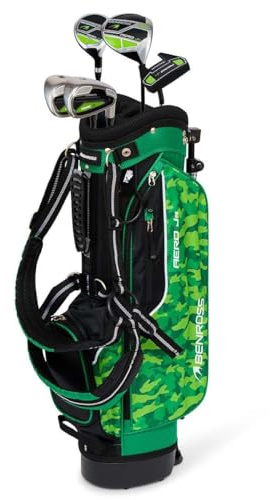 Benross Junior Aero Golf Package Set – 5‑Piece Kids Golf Club Set with Stand Bag, Lightweight Graphite Shafts & Headcovers