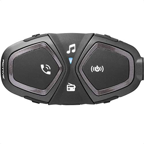 INTERPHONE ACTIVE - Singolo - Interfono Bluetooth da casco per comunicazione in moto, Fino a 4 motociclisti, Distanza massima 1Km, Autonomia 15 ore, Radio, MP3, GPS, Impermeabile IPX67.