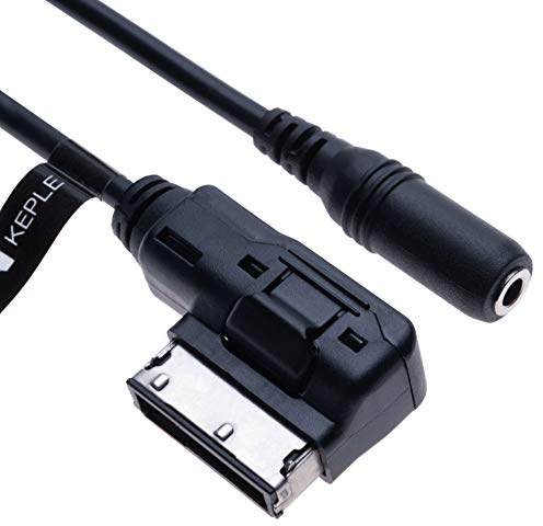 Keple Adaptateur de câble d'interface multimédia Musical AMI MDI vers Prise AUX 3,5 mm | Compatible avec véhicule A6L Q5 Q7 A8 S5 A5 A4L A3 VW Volkswagen Tiguan GTI CC Skoda Fabia Octavia | 0,4 m