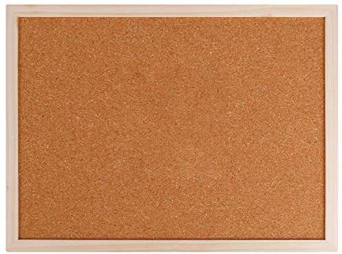 Korktafel Doppelseitig Pinnwand aus Kork Naturkork mit Holzrahmen Memoboard für Zuhause Büro Café Fotowand 30 x 40 cm