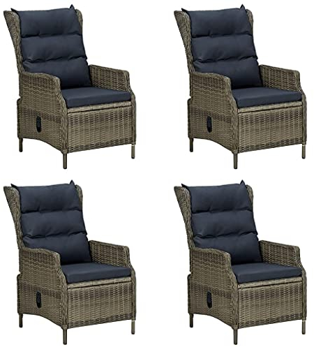 vidaXL Gartenmöbel Set 5-TLG. Gartengarnitur Sitzgarnitur Gartenset Sitzgruppe Gartentisch Gartensessel Esstisch Gartenstuhl Tisch Stühle Braun