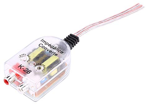 Akozon 2 4 convertidor alto a bajo convertidor amplificador de coche subwoofer regulador filtro estéreo añadir en wmp kit de cableado línea de canal salida altavoz cable control bajo perilla