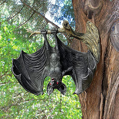 AIITLLYNA Figurine de Jardin en Résine,Décoration pour Arbre Jardin,Déco de Jardin Animaux,Statue de Chauve-Souris en Résine,pour Les Arbres de Jardin ou la Décoration Murale