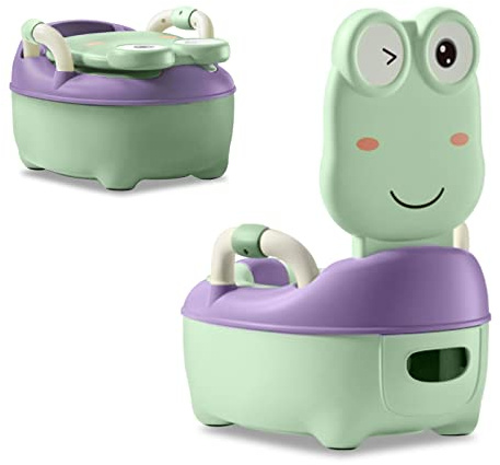 LARS360 Kinder Töpfchen Baby Toilette Toilettensitz Kinder Toiletten Toilettentrainer Babytopf Topfstuhl Baby Potty mit Griffe für Mädchen Junge Kinder Töpfchen (Normal Typ, Grün)