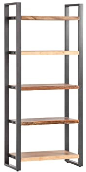 Woodkings Regal Wakefield aus massiv Holz I Bücherregal 80x185x40cm offen I Holzregal ideal als Schuhregal Dekoregal oder Küchenregal