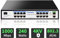 Goalake Unmanaged Switch Poe Gigabit a 19 Porte, 16 Gigabit Poe+ Fino a 240W, ogni porta fino a 30 W, IEEE 802.3af/at, VLAN, Protezione da Sovraccarico, Plug&Play, Montaggio Desktop o Rack