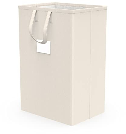 75L Large Laundry Hamper with Handles, Dirty Clothes Hamper for Bedroom Waterproof, Freestanding Tall Laundry Basket Waterproof, Hamper for Bedroom, Bathroom, Dorm, Toys Storage(Ivory)