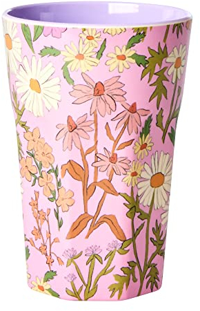 Taza grande de melamina – Rosa – Daisy Dearest Print