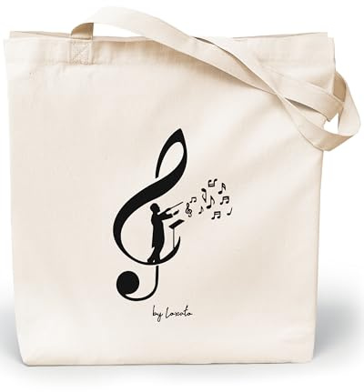 Loxato Tote Bag Femme - Sac Cabas Femme Original - Tote Bag Coton 100% Grand 35 x 42 x 8 cm - Sac Fourre Tout en Toile