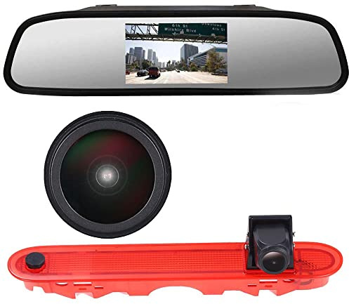 4.3'' Rückspiegel Monitor + Super HD Nachtsicht Bremsleuchte Rückfahrkamera für Renault Kangoo II 2007-2021/Mercedes-Benz Citan tourer W415 Micro Camper 2012-2021/OEM: 414523CSG 439498CAG A4159062000