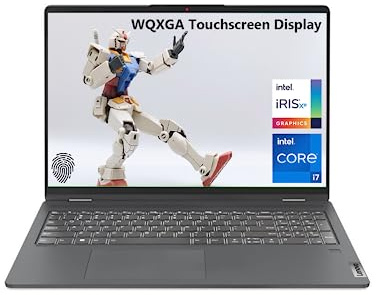 Lenovo IdeaPad Flex 5 2-in-1 Laptop, 16” WQXGA Touchscreen Display, Intel Core i7-1255U Processor, 16GB RAM, 1TB SSD, Backlit KB, FP Reader, SD Card Reader, Wi-Fi 6, Windows 11 Home, Grey