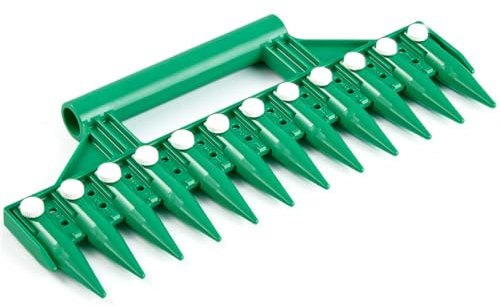 HH-LIFE Seed Dibber mit Kalibrierung, Samenpflanz-Set, Blumenzwiebel pflanzholz werkzeuge, Blumenzwiebelsetzer aus (Grün)