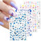 GEBETTER 4 Hojas Pegatinas para Uñas Adhesivas, Mariposas Azules Multicolores, Calcomanías Uñas Autoadhesivas Primavera Verano, Decoración Uñas Arte Nail Stickers Art Manicura Regalo Mujer