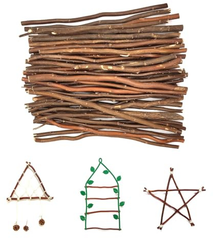 EULAPGOE 100 PCS Naturale di Betulla Ramoscelli Artigianato Fai da Te Decorativi Bastoncini Oggetti