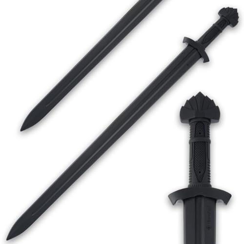 Premium Polypropylene Training Viking Sword Practice Weapon | Virtually Unbreakable | Textured Handle | 38.5 Overall Length