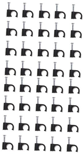 DOITOOL 200piezas Clips De Cable Organizador De Fijación De Cables Para Superficies Planas Soporte Adhesivo Para y Color Negro