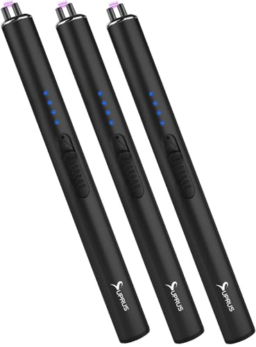 SUPRUS Elektrisches Feuerzeug Winddicht Flammenloses USB-C Arc Wiederaufladbares Feuerzeug mit Sicherheitsschloss