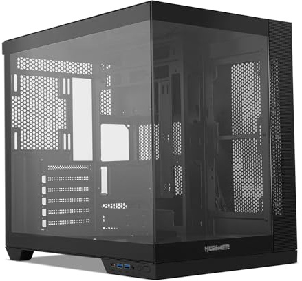 NOX Xtreme Products Hummer Astra Neo Black - Semitorre ATX | M-ATX | ITX, Cristal Templado panorámico Frameless, Espacio para 9 Ventiladores, gráficas hasta 400mm, USB-C y USB 3.0, Color Negro