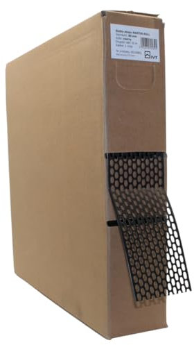 PVC Traufgitter 100 mm x 60lfm Lüftungsband Lüftungsgitter Vogelschutzgitter (Schwarz (RAL9005))