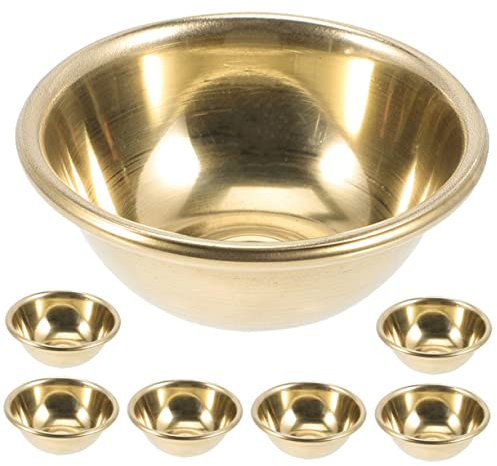 FUNOMOCYA 7 Pièces Bol Pour Eau Bouddhiste Laiton Récipient De Temple Rétro Set De Bol De Culte Accessoire Pour Pratique Spirituelle