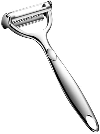 Pelapatate - Pelapatate multiuso in acciaio inox | Pelapatate 2 in 1 con manico antiscivolo per accessori