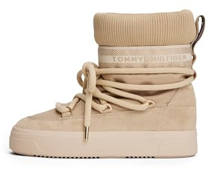 Tommy Hilfiger dam TOMMYTECH LOGOTAPE SNÖBOOT VARM FW0FW08998 utomhusstövlar, beige (Pepparrot), 6, Beige pepparrot, 39 EU