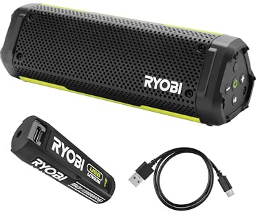 RYOBI RS4-120G 4V Cordless USB Lithium Speaker (1 x 4V 2.0Ah)