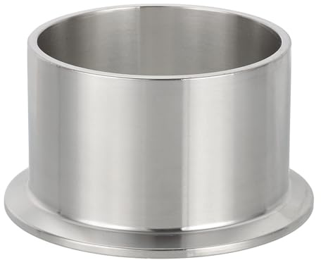PATIKIL Raccordi Sanitari In Acciaio Inox 304, Raccordi Per Tubi Con Ghiera Di Saldatura Lunga 3 (76mm) Diametro Esterno Tubo Connettore Ghiera Flangia 91mm Diametro Esterno Per Birrifici