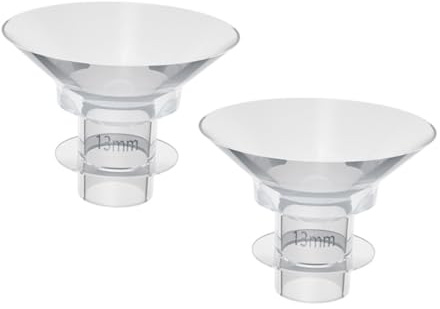 SOPOTUTU Lot de 2 Inserts de Bride en Silicone Transparent pour Tire-lait Portable, 13 Mm, Petite Taille, Réutilisables et Confortables, Adaptés à L’allaitement Maternel à Domicile