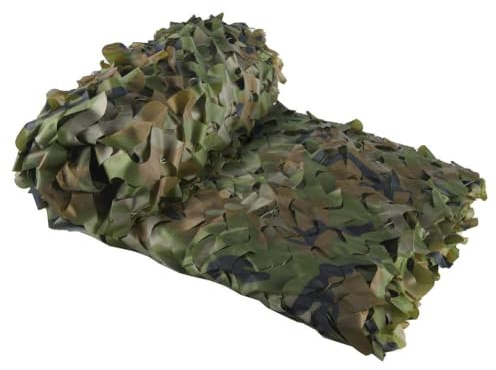 Filet Militaire CamouflageJungle 4x3m 3x3m3x7mRenforcé 210D Résistant Toile Camouflage Extérieur pour Terrasse, Jardin, Camping, Chasse et Décoration(Color:Jungle,Size:3x6m/10x20ft)