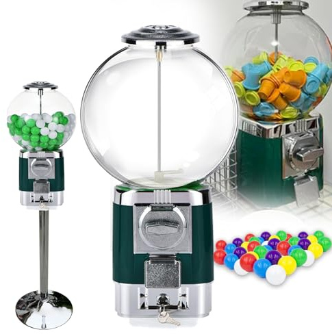 Coffee Pod Holder/Coffee Bar Organizer For Countertop,Coffee Pod Gumball Machine-For 3.2cm Capsules Gumballs Bouncy Balls,With Metal Stand&20 Colored Ball Shells