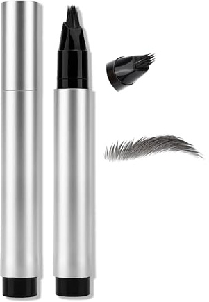Erinde Negro Lápiz de Cejas Microblading, Larga Duración, Resistente al Agua y a las Transferencias, Cejas Definidas y Naturales, Aplicador de Punta Fina #01