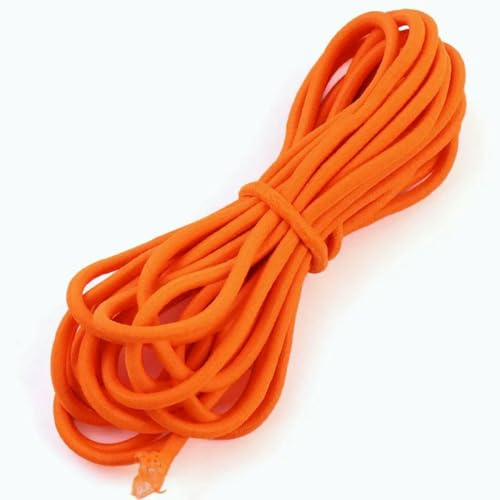 Cordones elásticos de colores de 5 mm para bandas de goma para el cabello, cordón elástico, accesorios de costura, 01 naranja fluorescente, 5 mm, 5 metros
