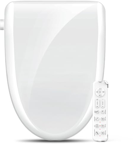 Bidet Toilet Seat-Electric Heated Bidet Attachment for Toilet with Instant Warm Water & Dryer, Feminine & Front Rear Wash, Self-Clean Nozzle, Upgraded Silent ECO Child Mode