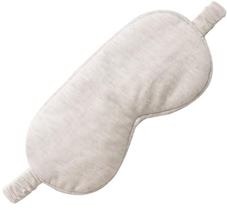 Schlafmaske aus Baumwolle beigefarbene Schlafmaske aus Bio-Baumwolle leicht und bequem elastische für die Nacht geeignet für Reisen