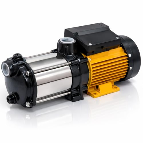 Bomba de Agua 0.37kW (0.5CV), caudal max.3600 l/h, altura max. 33 mca. Bomba presurizadora para casa, jardín y riego. bomba de presión -Fluvia