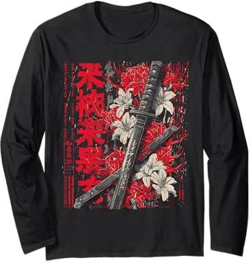 Katana Épée de lys araignée Rouge Anime Japonais Otaku Manche Longue